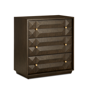 Kendall Dove Gray Chest – Contemporary Oak Design with Polished Brass Accents & Soft-Close Drawers