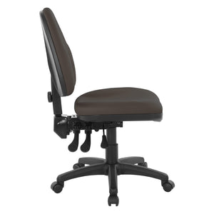 OSP Home Furnishings Dual Function Ergonomic Office Chair with Lumbar Support and Adjustable Foam Seat Graphite 36420-R111