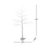 Christopher Knight Home® - Noble House - - 6Ft Birch Tree White Light 96Ledartificial Barkul Ip44 30V 6Wextended Line: 5M