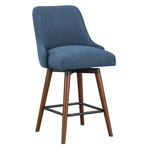 OSP Home Furnishings Bagford 26" Swivel Stool Navy / Med Esp