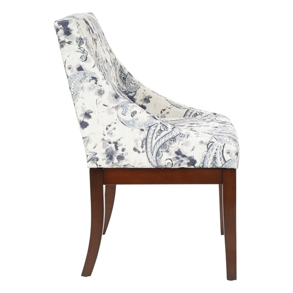 OSP Home Furnishings Monarch Dining Chair Paisley Charcoal