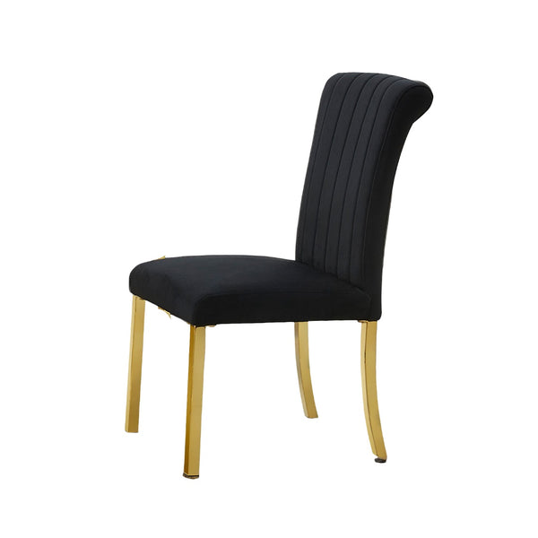 English Elm Contemporary Northall Arm Chair with Sleek Upholstery and Minimalist Profile for Modern Dining Spaces Black,Gold 26 L x 19 W x 17 H B2741P404863