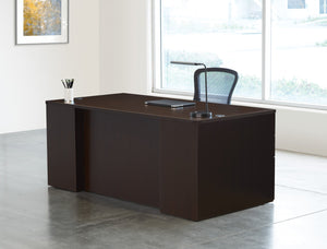 OSP Home Furnishings Napa Executive Double Pedestal Desk with Spacious Work Surface for Home Office Use Espresso NAPESP-TYP203