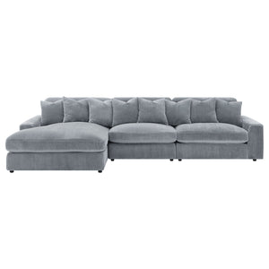 English Elm Cassidy Corduroy Sectional with Chaise Lounge for Relaxed Living Room Comfort B062S01422