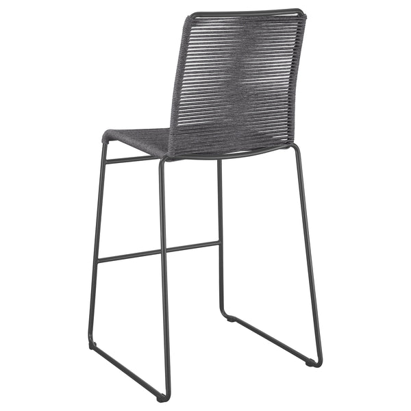 English Elm Jerome Charcoal Woven Rope Bar Chairs Set Of 2 – Modern Comfort For Stylish Home Bars & Dining Nooks B062P344942