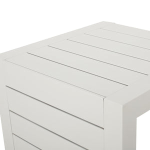 English Elm Christopher Knight Home® - CAPE C-shaped Aluminum Outdoor Side Table for Patio & Poolside — Lightweight, Weather-Resistant Design White 59990.00WHI