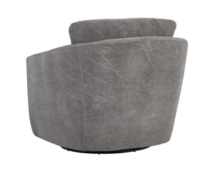Sunpan IRINA Swivel Lounge Chair - Comfortable Nepal Pebble Accent with 360° Movement for Modern Spaces 109446