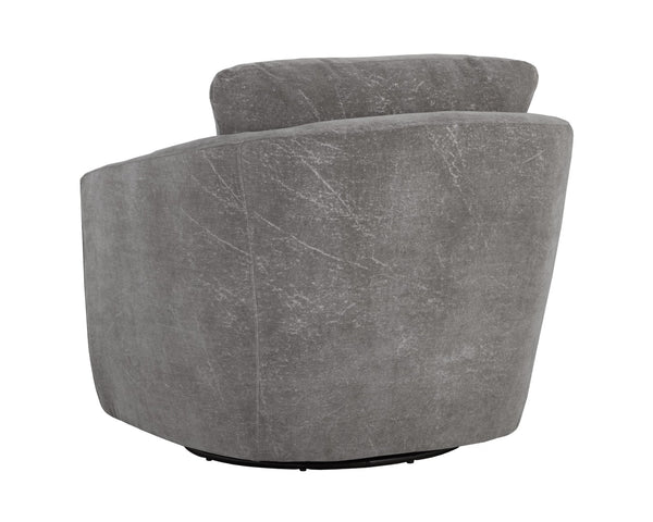 Sunpan IRINA Swivel Lounge Chair - Comfortable Nepal Pebble Accent with 360° Movement for Modern Spaces 109446