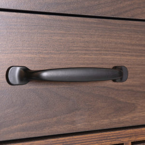 English Elm K&K Kitchen Island with Tilt-Out Trash Can, Drop Leaf Counter, Adjustable Shelf, Rolling Cart Walnut Brown WF326381AAZ