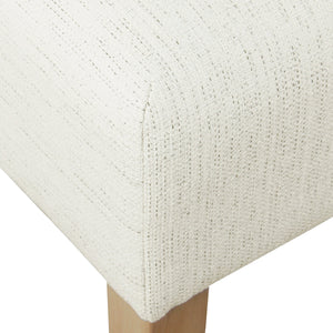 English Elm Dan Woven Cream Upholstered Ottoman Coffee Table with Hardwood Legs for Living Room B056P416999