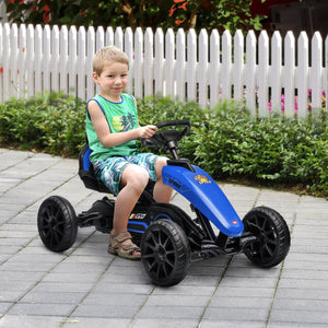 English Elm Aosom Kids Pedal Go Kart Sporty Ride on with Adjustable Seat and Eva Wheels W2225P229169