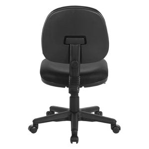 OSP Home Furnishings Sculptured Armless Task Chair Ergonomic Lumbar Support for Home or Office Workstation 8120-231