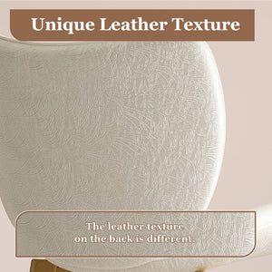 English Elm Set Of 2 Elegant Pu Leather Dining Chairs With Gold-Plated Steel Legs For Modern Home Décor W509P375683-GIGA