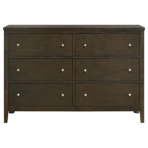 English Elm Clement 6-Drawer Dresser Cabinet In Dark Cocoa – Elegant Storage Solution For Modern Bedrooms B062P375567