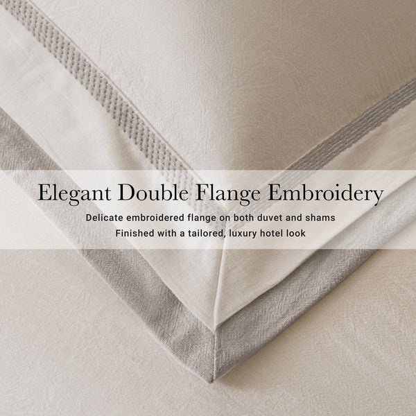 English Elm 3-Piece Queen Coverlet Set Matelassé Elegance with Two Shams — Soft Polyester-Rayon Texture, Durable Comfort Grey+White 5.27 L x 14.37 W x 12.6 H B035P381310