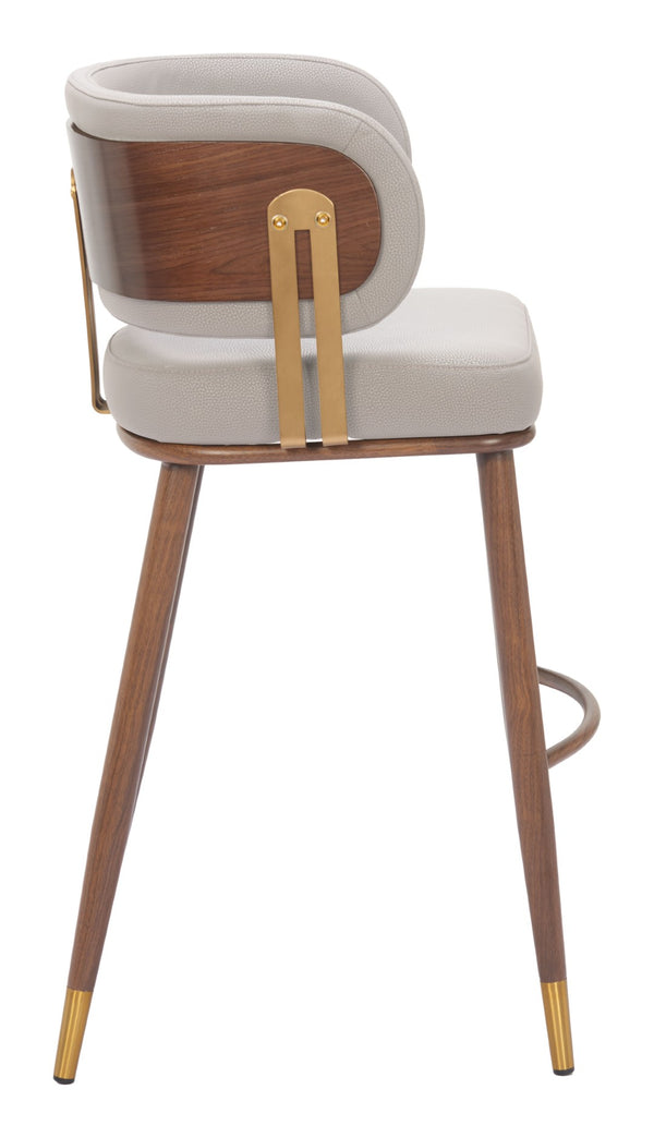 Brew Contemporary Fabric Chair with Steel Frame and Faux Wood Laminate for Elegant Dining Spaces