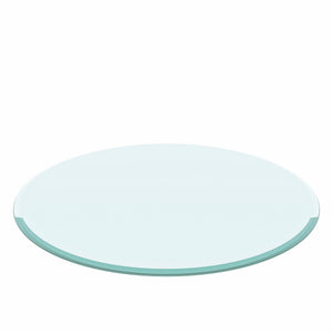 English Elm 36" Round Tempered Glass Table Top - Elegant, Durable, Beveled Edge For Home & Office Use, 2/5" Thick W241P248443