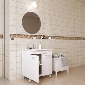 English Elm 32-Inch Floor-Mounted Bathroom Vanity With Sink Combo - Elegant Design, Soft-Close Doors, Adjustable Feet W3151S00031
