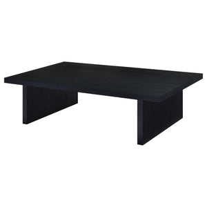 English Elm Caroline Modern Black Rectangular Coffee Table with Scratch-Resistant Laminate Top, 54" Wide B062P378337