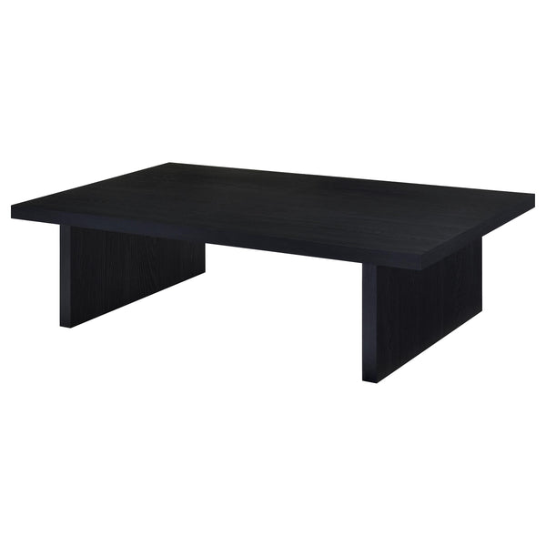 English Elm Caroline Modern Black Rectangular Coffee Table with Scratch-Resistant Laminate Top, 54" Wide B062P378337