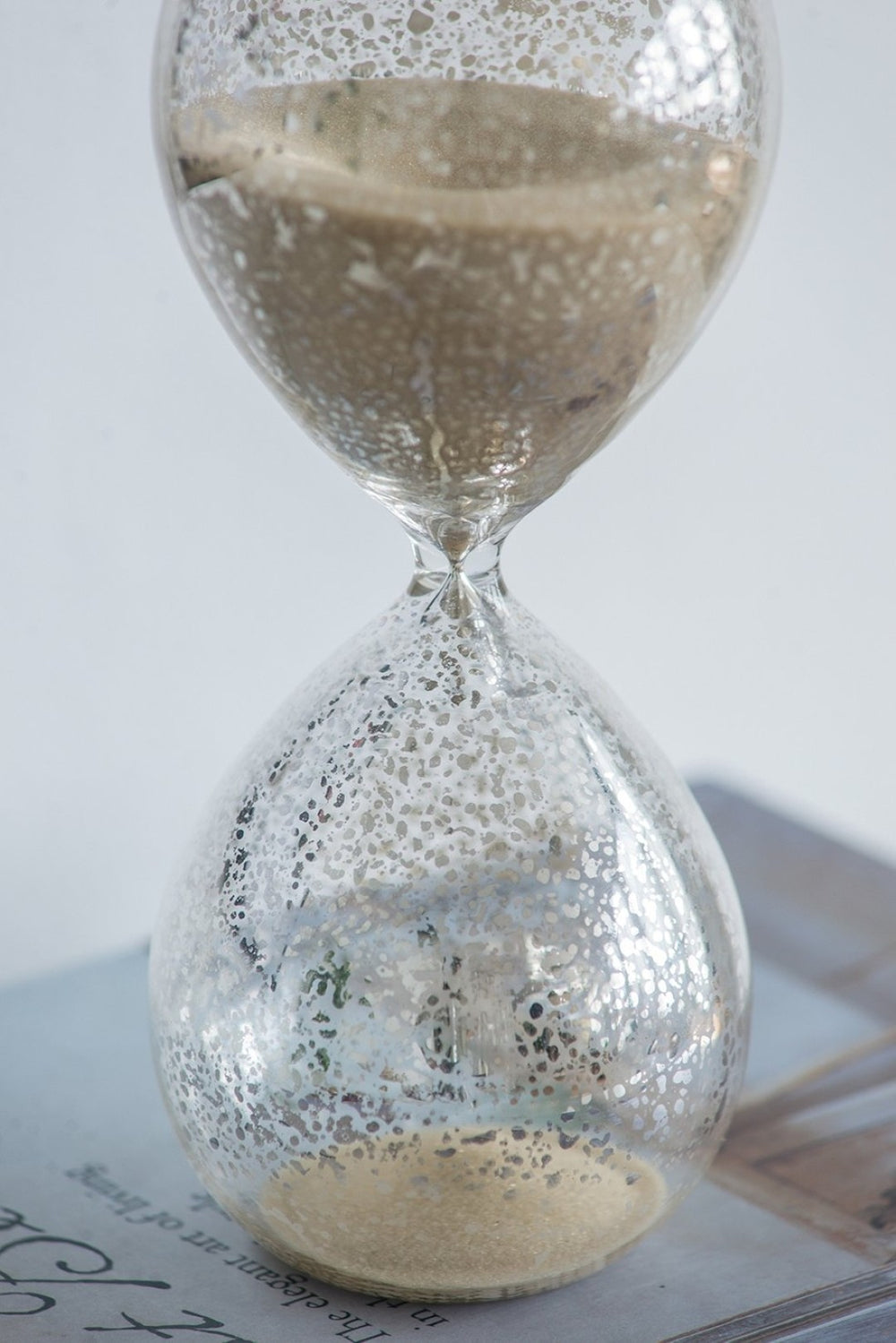 English Elm Set Of 2 Peleus Antique Silvered Hourglass - 30-Minute Timer With Elegant Bisque Sand For Decor W2078P278368-GIGA