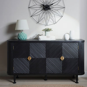 English Elm Accent Storage Cabinet - Stylish Modern Buffet With Adjustable Shelves For Entryway & Living Room W2729P202567