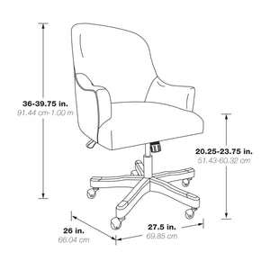 OSP Home Furnishings Bradwell Office Chair Fog