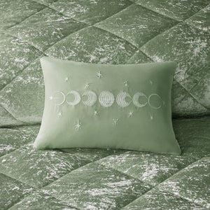 English Elm Twin/Twin Plush Velvet Comforter Set with Decorative Pillow – Crushed Velvet, Quilted, Hypoallergenic Fill B035P203257