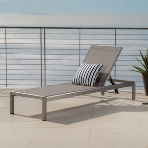 English Elm Cape Coral Outdoor Aluminum Mesh Sling Chaise Lounge for Poolside Patio Decks 57592.00