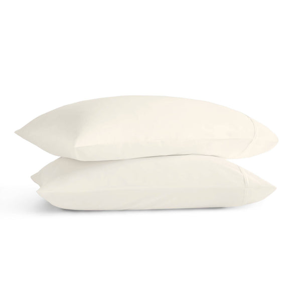 JLA Home Harbor House - Sateen Pillowcase Set crafted from Egyptian cotton 400TC for hotel-quality softness, breathable luxury Off-White HHD21-1942