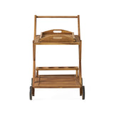 Christopher Knight Home® - Noble House - Evvie Natural Stained Acacia Wood Indoor Bar Cart