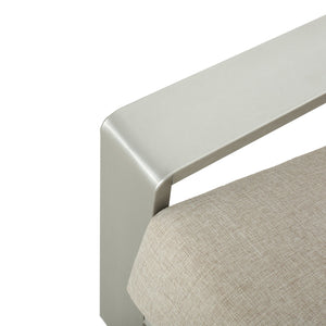 English Elm Christopher Knight Home® - La Plata Lounge Chair - Elegant Silver Aluminum Frame With Beige Olefin Cushion For Indoor & Outdoor N775P211257S