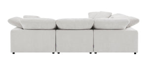 English Elm Naveen Ivory Linen 6-Piece Modular Sectional Sofa - Versatile Comfort For Stylish Living Spaces B2726S00419