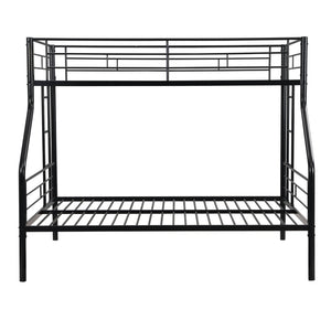 English Elm Twin Over Full Metal Bunk Bed - Modern Design, No Box Spring Needed, Safe Stairs & Ample Storage Space W311S00048-GIGA