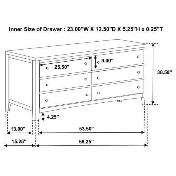 English Elm Werner Full Bedroom Set with Leatherette Accents in Warm Cappuccino Wood Finish B062S00770