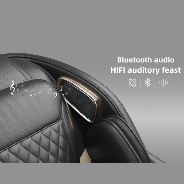 English Elm "Luxury Luxury 3D Zero Gravity Massage Chair with Mechanical Hand, SL-Track, Heated Back & Calves, Shiatsu, Bluetooth Speakers and Smart LCD Control for Home & Office Comfort W3327P296152