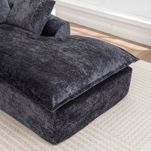 English Elm 103" Cloud Sectional Couch – L-Shape Chaise, Modern Boneless Modular Sofa For Cozy Living Spaces W1170S00041