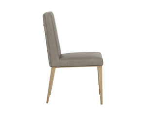 Sunpan WILBUR Dining Chair - Stylish Ivanhoe Mineral Faux Leather with Durable Stainless Steel Legs & Comfort 112519