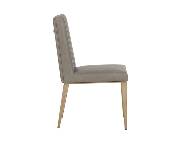 Sunpan WILBUR Dining Chair - Stylish Ivanhoe Mineral Faux Leather with Durable Stainless Steel Legs & Comfort 112519