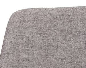 Sunpan Mccoy Counter Stool - Stylish Two-Toned Design with Faux Leather, Black Steel Legs for Modern Dining November Grey / Cinnamon Brown