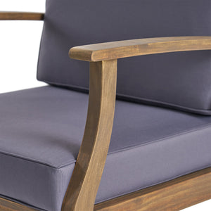 English Elm Perla Solid Acacia Outdoor Club Chair Slatted Hardwood Frame Resort Patio Seat 61442.00GDGRY-61442.00GDGRY