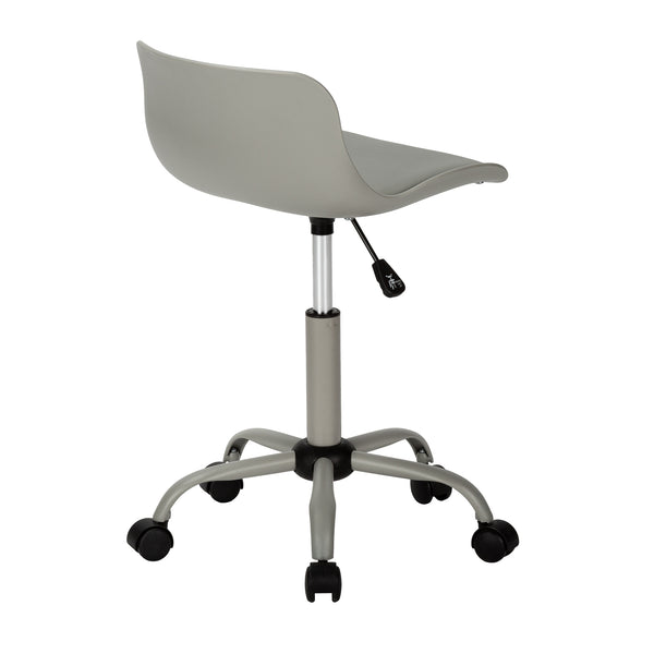 English Elm Office Chair ergonomic kids low-back with padded seat, 360° swivel, height adjustable, modern white base Grey 20 L x 8 W x 20 H B2710P219783