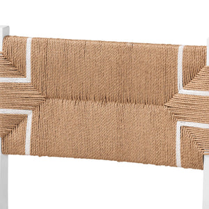 English Elm Modern Seagrass Woven Acacia Wood Dining Chair Set Bohemian Organic Style B2750P467773