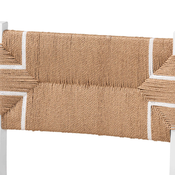 English Elm Modern Seagrass Woven Acacia Wood Dining Chair Set Bohemian Organic Style B2750P467773