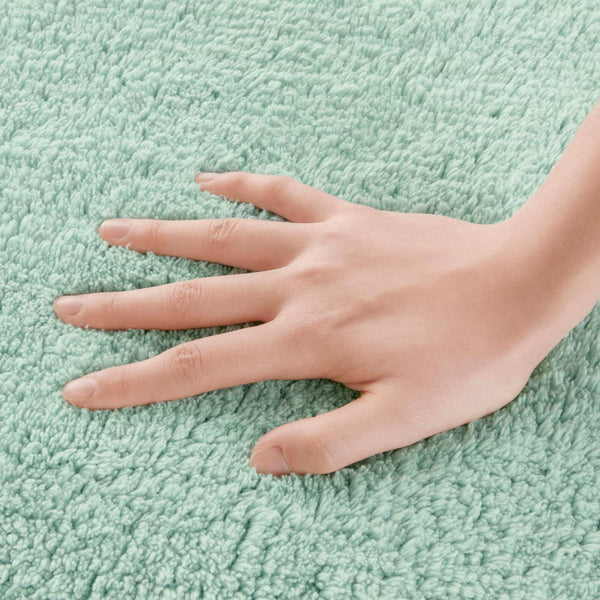 English Elm 1 Heavyweight Cotton Tufted Bath Rug Reversible Spa Grade Absorbent Floor Mat Green B035P319563