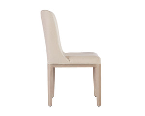 Sunpan Elisa Dining Chair - Timeless Mid-Century Design with Solid Wood Legs and Elegant Fabric Choices Light Oak / Mainz Cream