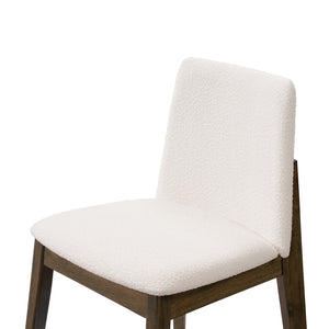 English Elm Christopher Knight Home® - Upholstered Modern Armless Dining Chair Set of 2 with Ergonomic Curved Back & Solid Wood Frame Durable Fabric Beige,Walnut N771P330590M