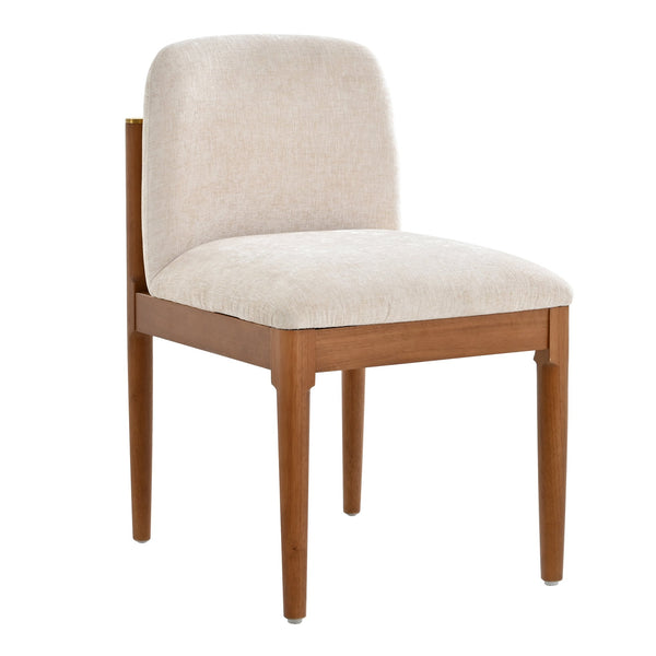 English Elm Modern Woven Rope Back Dining Chairs Walnut Rubberwood Legs Set of 2 for Any Room N762P379418D