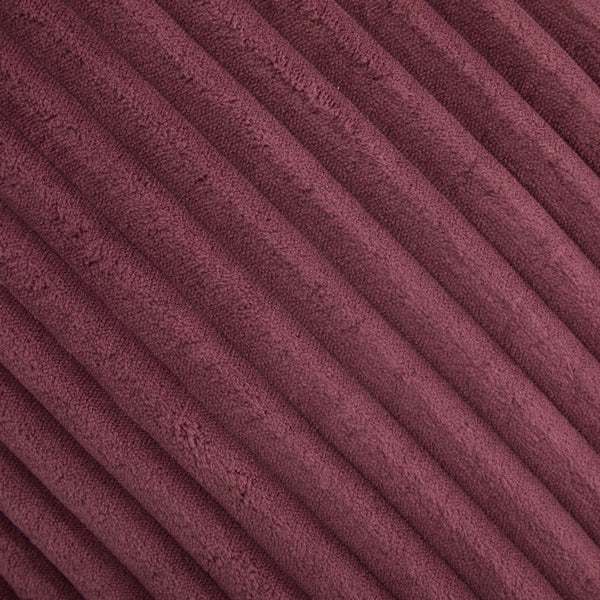 English Elm Big Corduroy Lounger Bean Bag with Ottoman Memory Foam Fill for Living Room Wine Red W395P435354