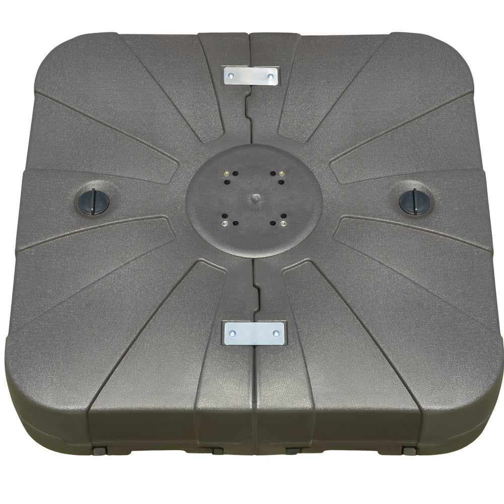 English Elm Heavy Duty Hdpe Steel Cantilever Umbrella Base with Wheels for Patio Stability T3971P426172